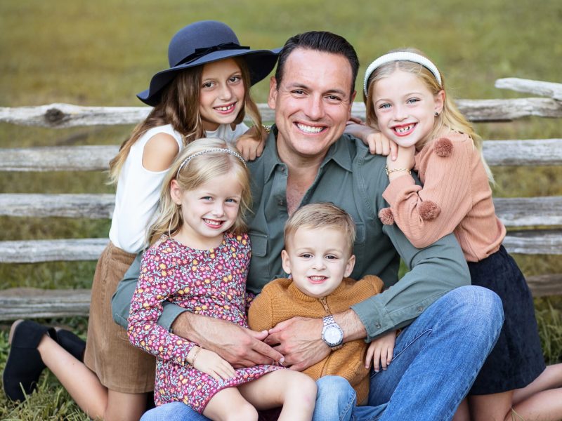 Brad with his children